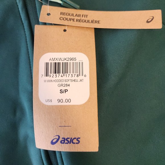 ASICS Hooded Softshell Jacket Womens Small Green - Picture 3 of 6